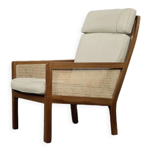 Fauteuil en acajou moderne scandinave