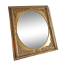 Louis XVI-style wooden golden mirror  - 76x66cm