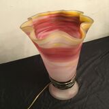 Vase lamp in glass paste and bronze signed Florea SILVIU