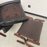 2 "Siesta" armchairs with their ottomans by Ingmar Relling, circa 1970