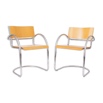 Paire de chaises cantilever vintage années 60-70 Allemagne