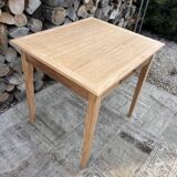 Renovated wooden farmhouse table