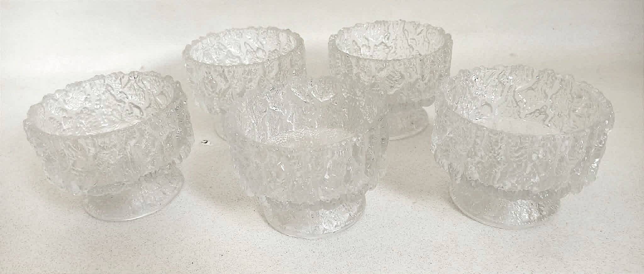 Set of 6 fruit bowls Ittalia 1970s Diameter 11.2 cm