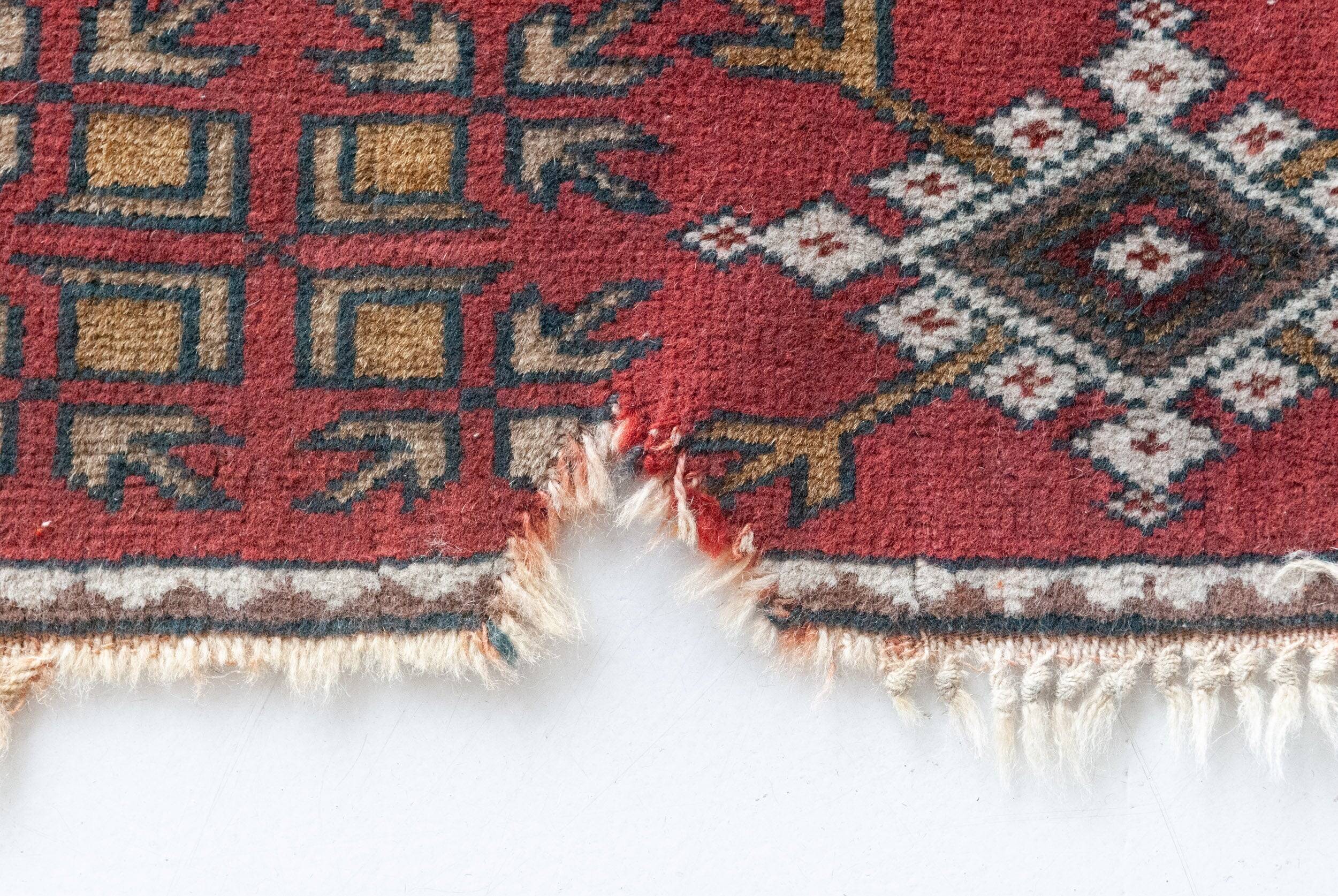 Unusual Hand Woven - Vintage Eastern Rug