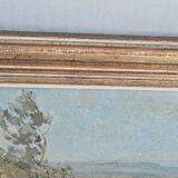 Armand Brugnaud - Oil on Panel Rousset Seen from the Lavender Fields