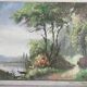 peinture à l'huile ancienne paysage signée Marceau peinture à l'huile encadrée