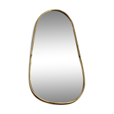 Mirror organic egg golden brass 36x20cm