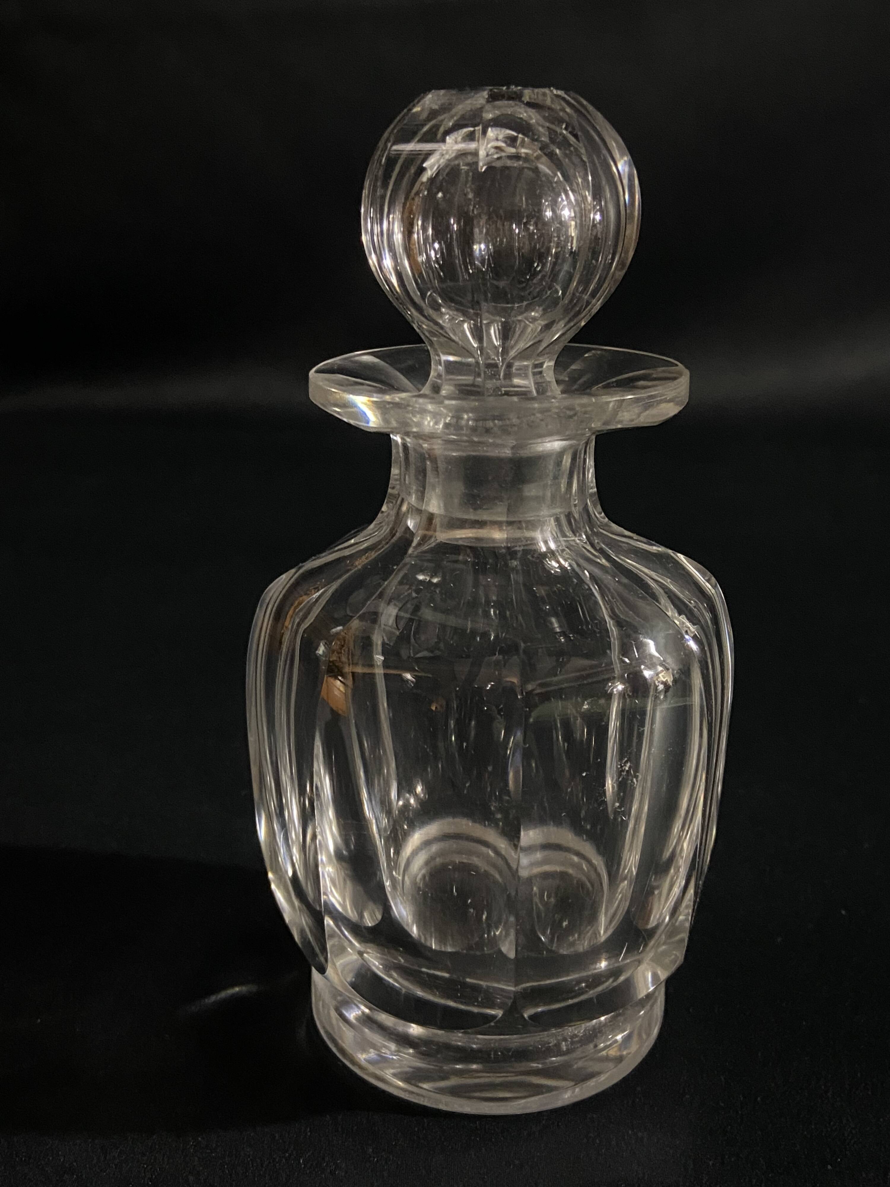 Large crystal perfume bottle by Baccarat, Malmaison model