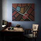 Oil on abstract canvas, contemporary