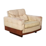 Vintage club chair in rosewood and leather