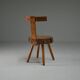 Set brutalist tree trunk chairs, 1970s France.