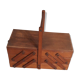 1940's oak sewing basket