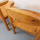 Set of 4 armchairs in pine from the 60s and 70s