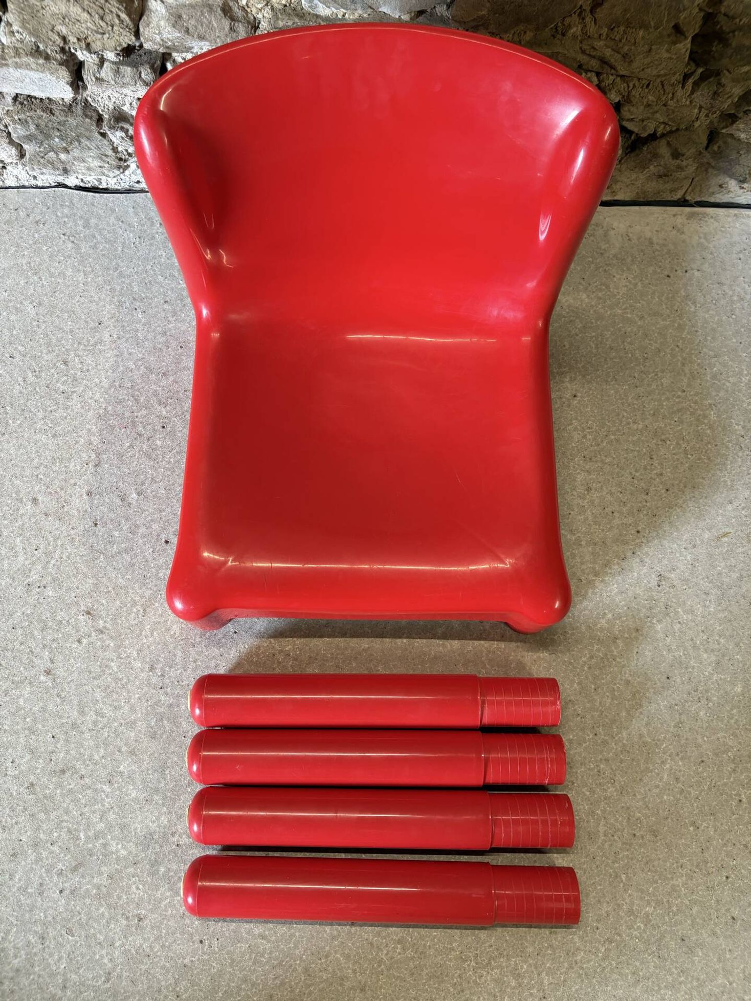 4 chaises modèle 4875 par C. Bartoli pour Kartell, 1970