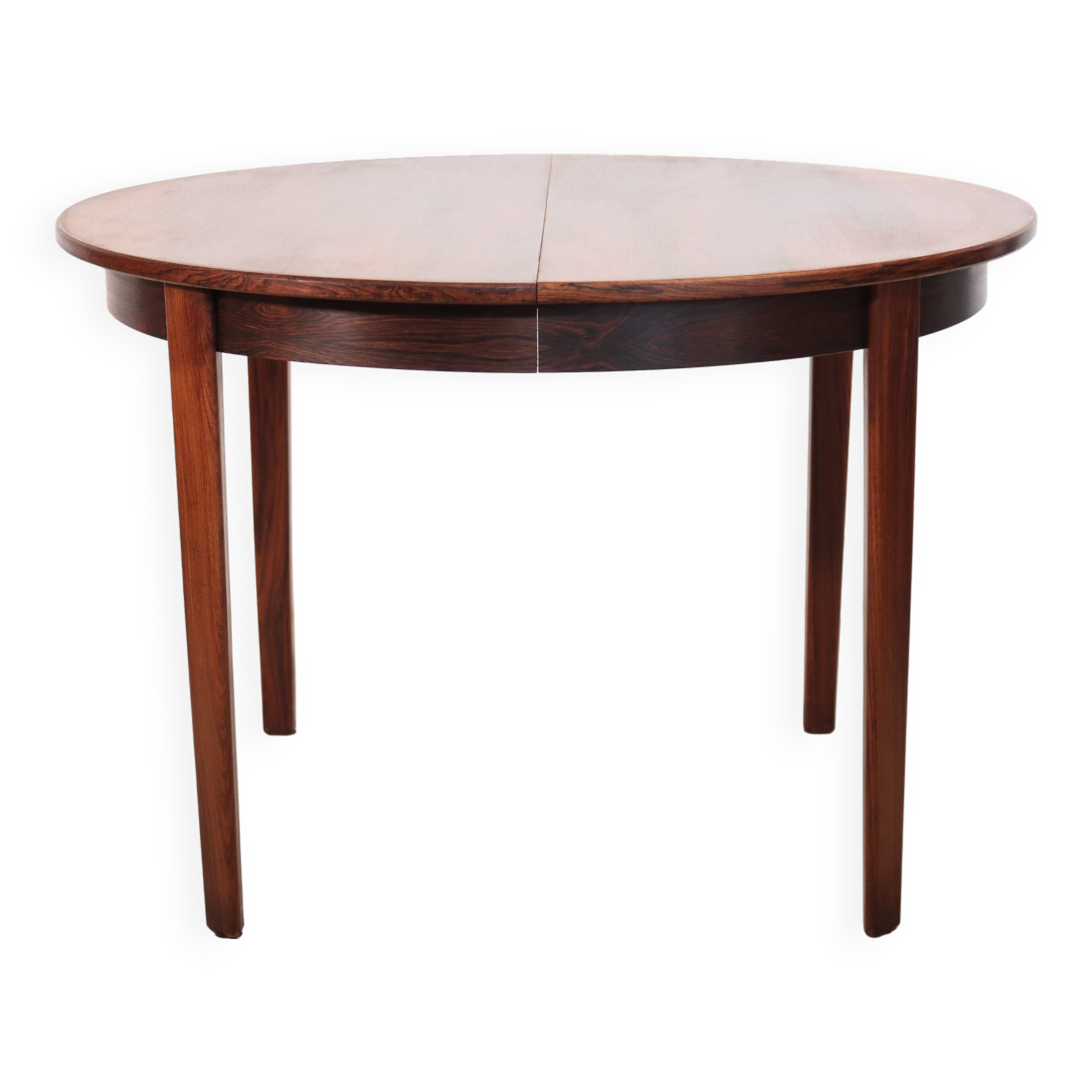 Round Rosewood Omann Jun dining room table, 1960's