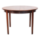 Round Rosewood Omann Jun dining room table, 1960's