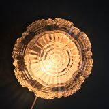 Round cast glass ceiling light