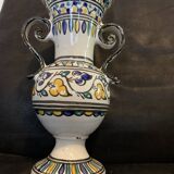 Vase Morocco amphora 28.5cm ceramic hand painted Moroccan art vintage old