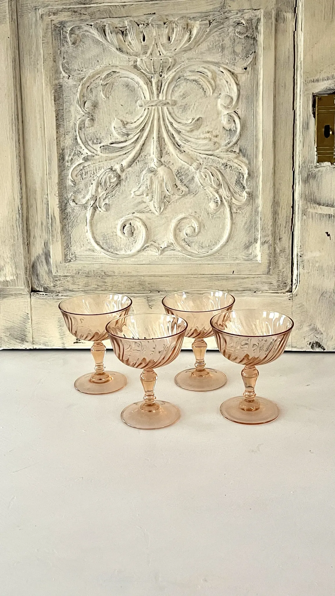 Champagne glasses – Vintage French Glass Set of 4