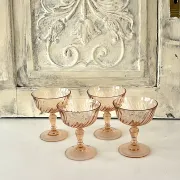 Champagne glasses – Vintage French Glass Set of 4