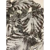 Contemporary brunito end white leaves sphere suspension pendant