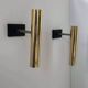 Pair of vintage modernist wall lights, brass, France 1970