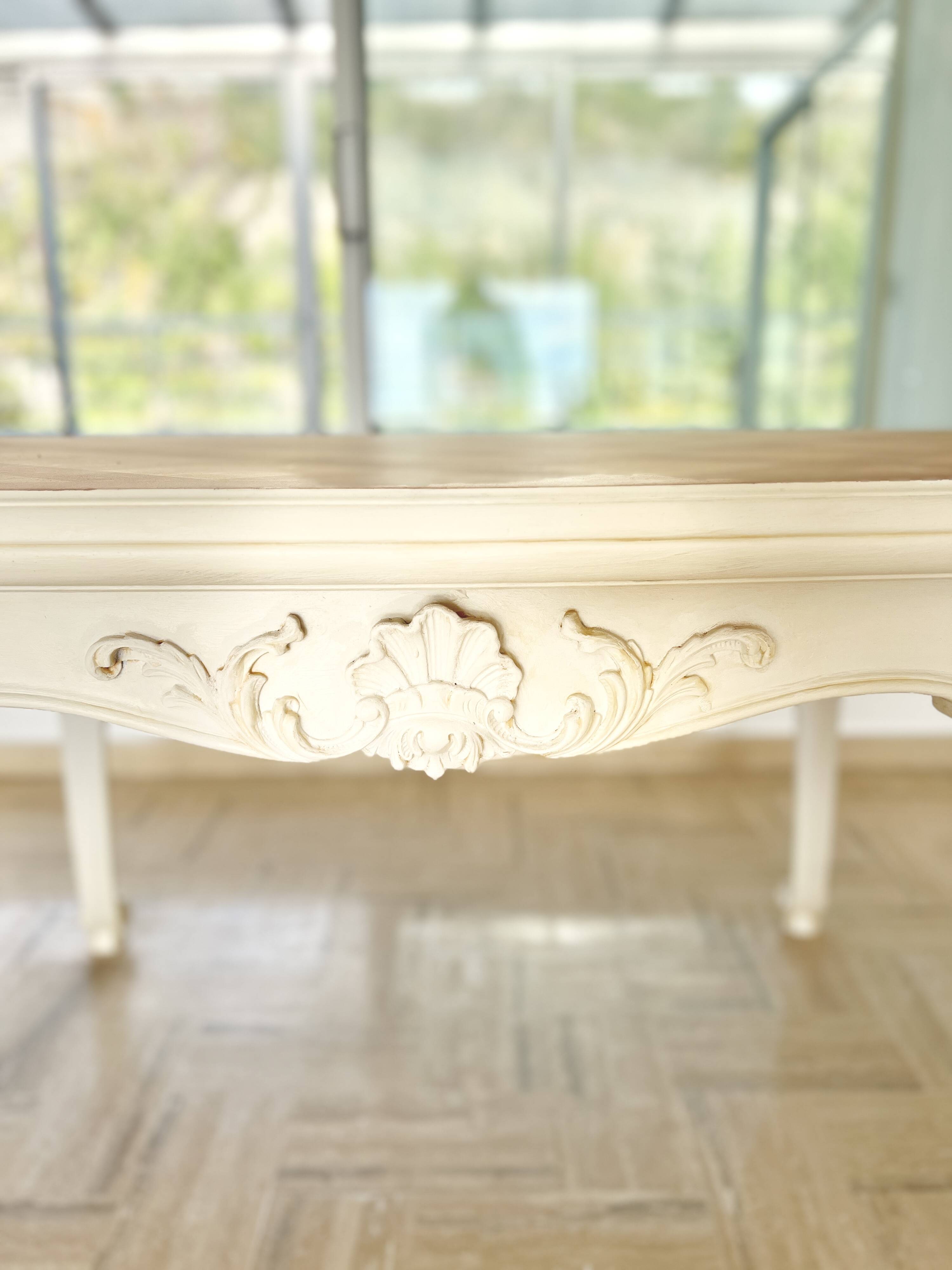 Cherry wood table with marquetry – Louis XV style