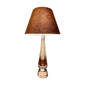 1970s Belgium Clear Glass Table Lamp