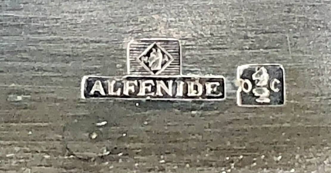 Bannette basket bread basket Art Deco silver metal Rosewood Christofle Alfenide