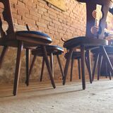 Set of 6 brutalist chairs