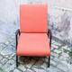 Fauteuil orange et noir scandinave restauré