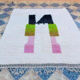 Handmade pure wool rug, size 140 x 260 cm.