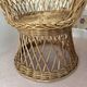 Table and two wicker chairs for children.