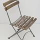 Garden chairs in wood and wrought iron