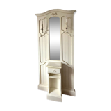 Solid oak cream coat rack
