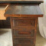 Vintage oak pedestal desk