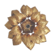 Plafonnier fleur masca, métal doré, 1970