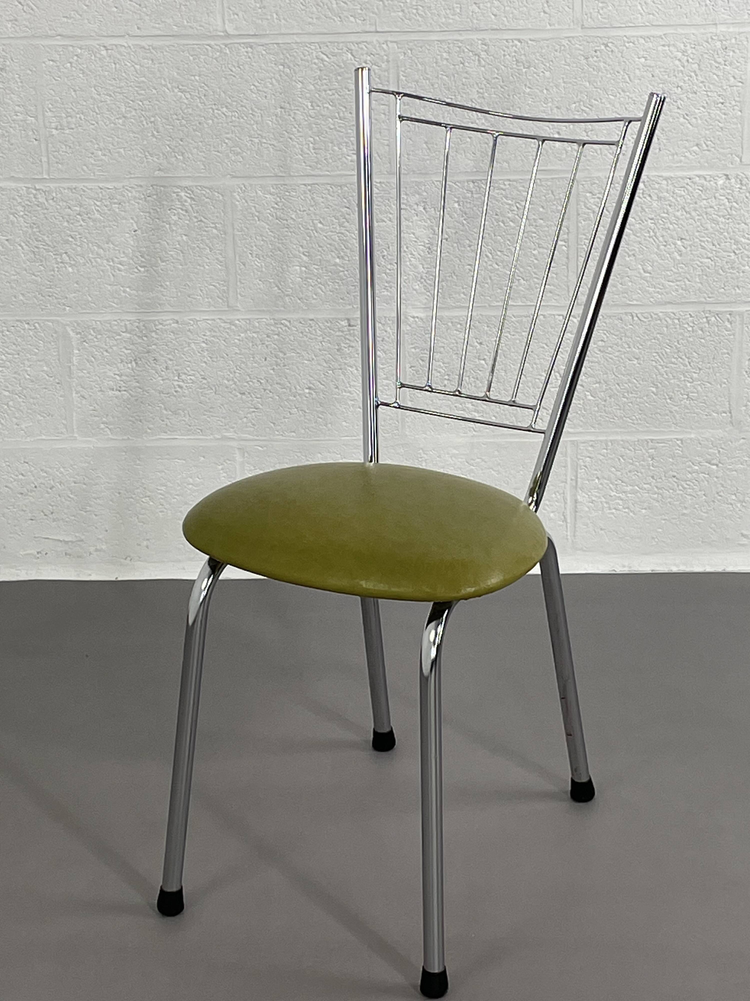 Vintage chrome metal chair