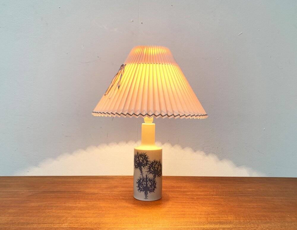 Danish royal table lamp from the mid-century by Kai Lange for Fog & Morup and Royal Copenhagen, 1960s.