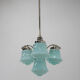 Blue art deco chandelier, 1930s