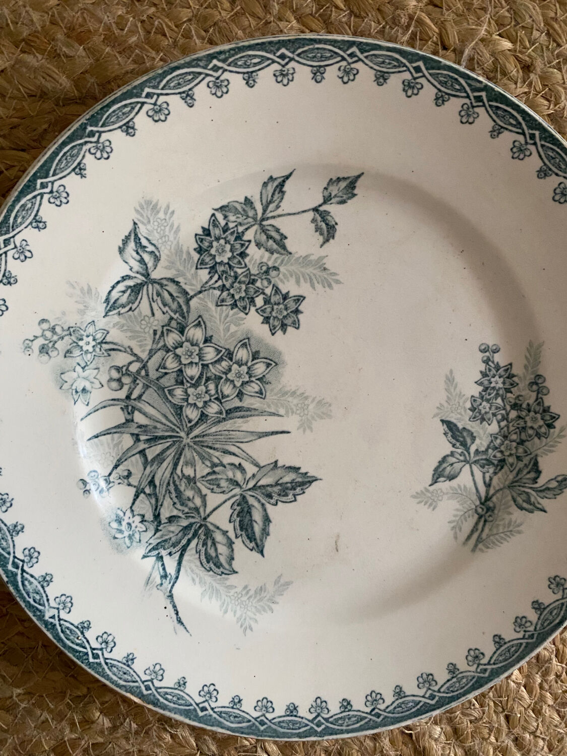 3 mismatched iron earth flat plates in green.