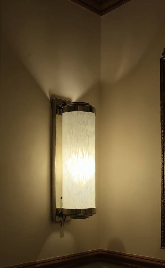 Vintage tubular glass wall light Clichy