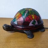 Turtle lamp in glass paste.