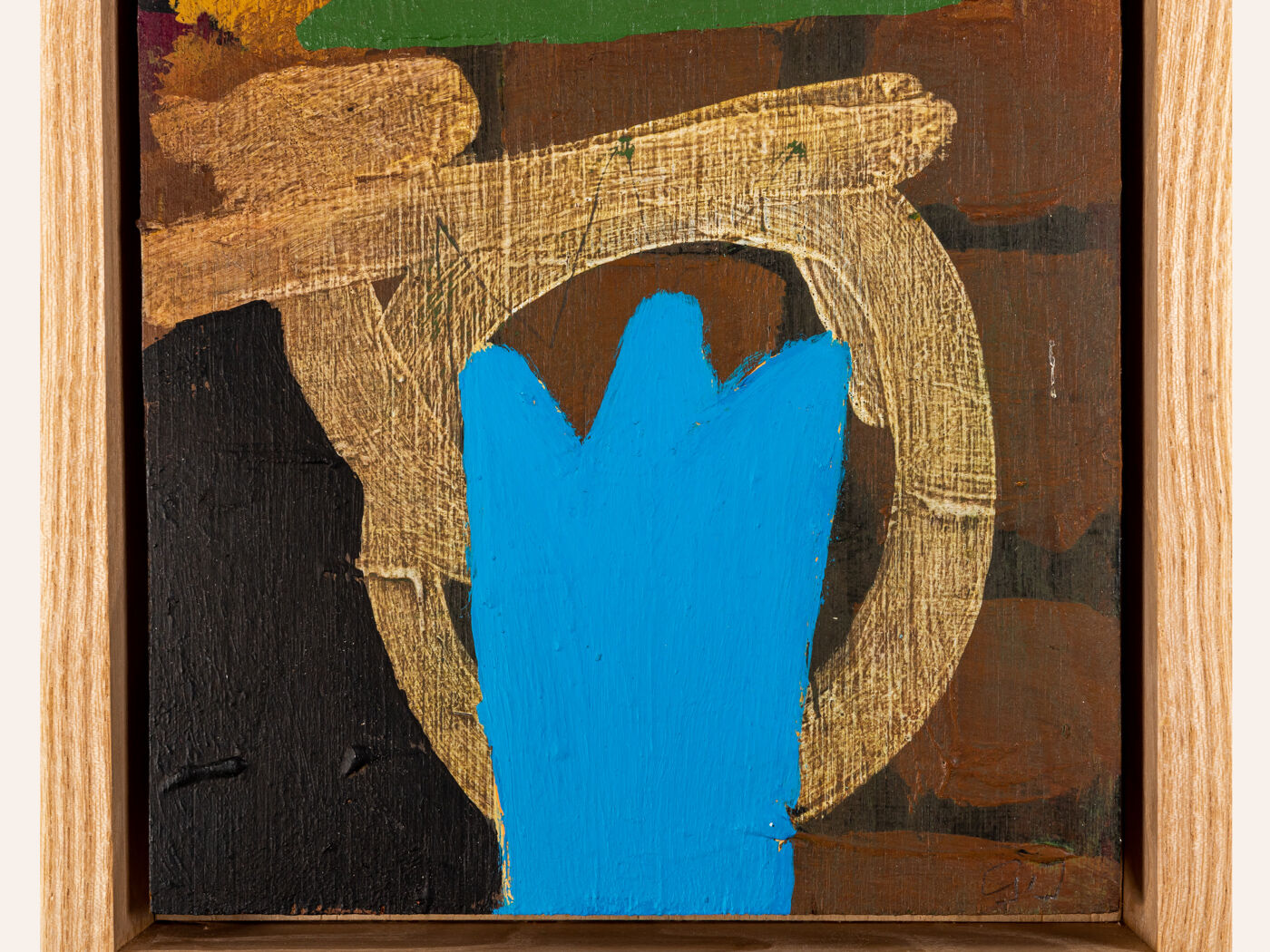 Composition, Acrylic on wooden plate. 16 x 22cm