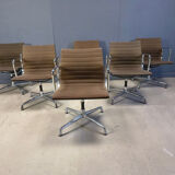 Pair of vintage Eames for Herman Miller EA108 alu range office/desk chairs, 1980