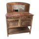 Vintage solid wood sideboard / serving trolley, Art Deco style