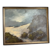 Tableau paysage de dunes huile sur toile