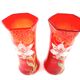 Paire de vases émaillés Legras rouge rubis