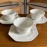 Trio of Limoges porcelain cups
