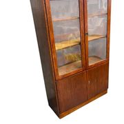 Vintage wooden shallow pharmacy cabinet/laboratory cabinet.
